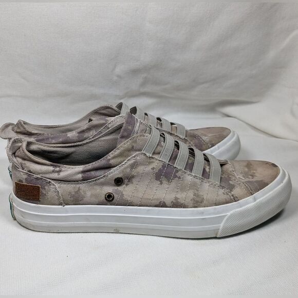 Blowfish Mars Natural Foggy Camo Women's Malibu Slip On Size 8.5 100% Cotton - Picture 2 of 8